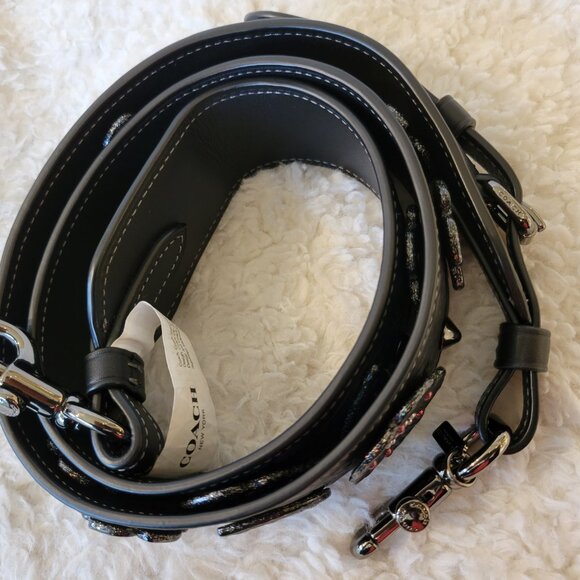 Coach Tea Rose Strap, Black - Picture 13 of 14